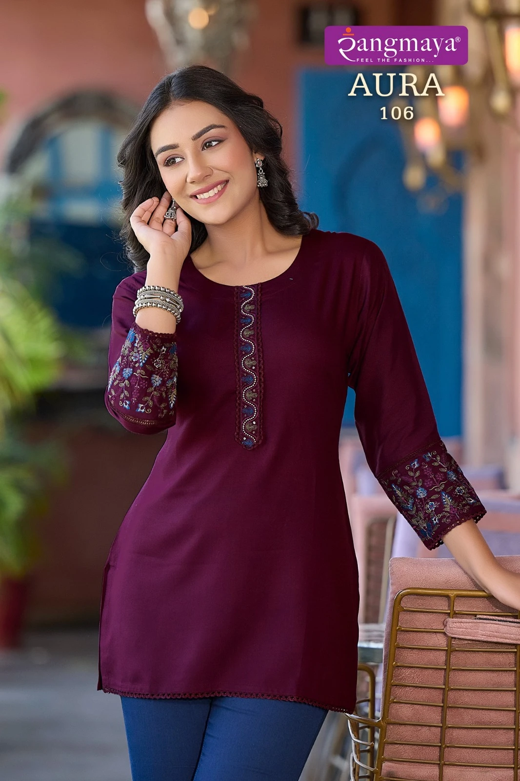 Tunic Aura Rayon Wholesale Short Top Catalog — Wholesale, MPA wholesale from Surat — view 3